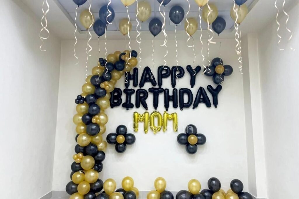 200 balloons and ribbons
